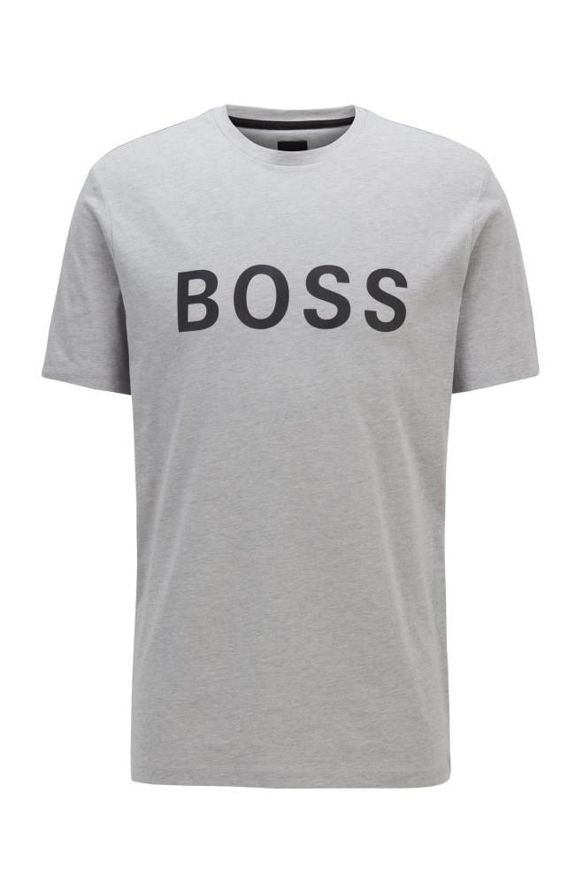 Hugo Boss Logo T-shirt Lyse Grå | 3uwWK4xq