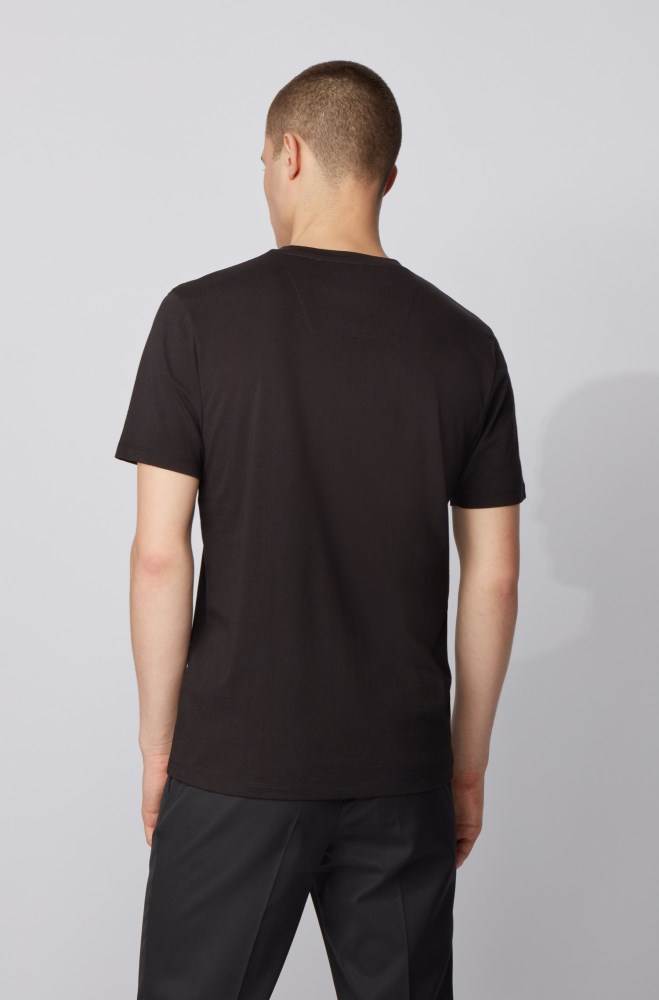 Hugo Boss Logo T-shirt Svarte | ppp4zzbL