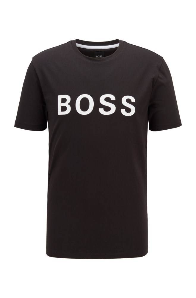 Hugo Boss Logo T-shirt Svarte | ppp4zzbL