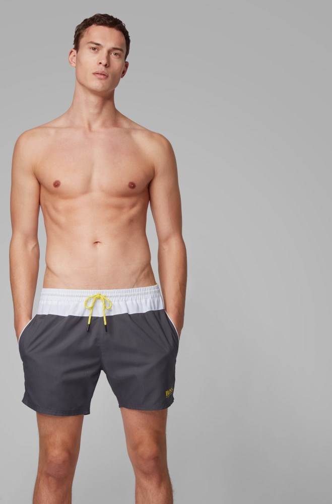 Hugo Boss Logo beach set comprising towel, swim shorts and bag Lyse Grå | tpZpVaQA