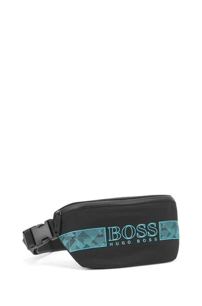 Hugo Boss Logo belt bag Svarte | OQTCeAQq