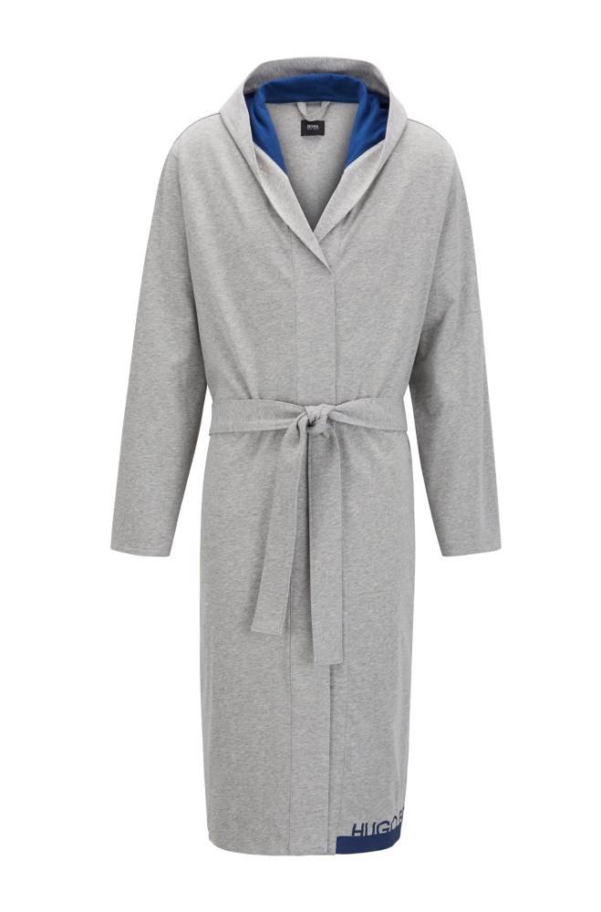 Hugo Boss Logo dressing gown Lyse Grå | gpUCIEzH