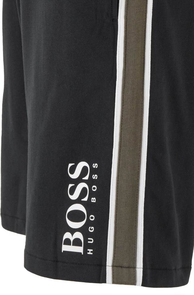 Hugo Boss Logo loungewear shorts Svarte | 3THXWd3C