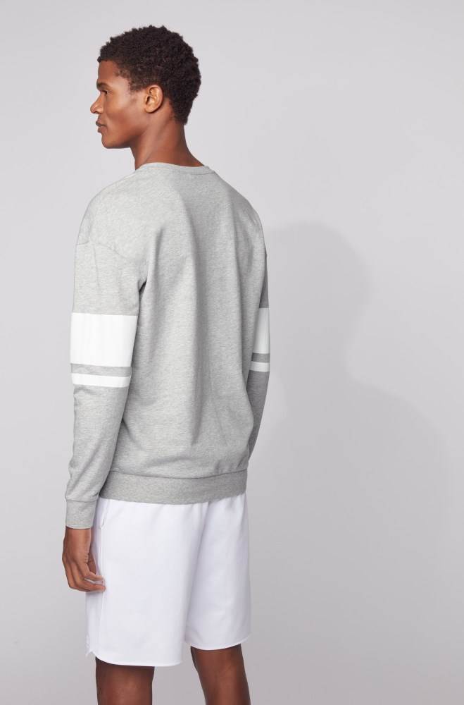 Hugo Boss Logo loungewear sweatshirt Lyse Grå | H4jDJRp1