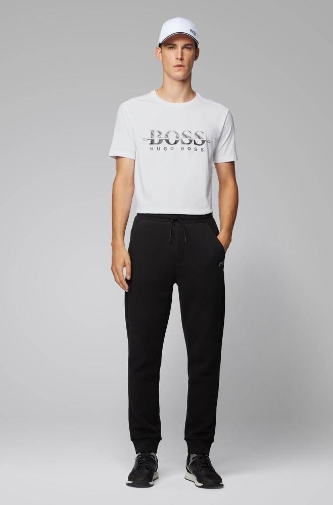 Hugo Boss Logo-print T-shirt Hvite | 2QsrJZrZ