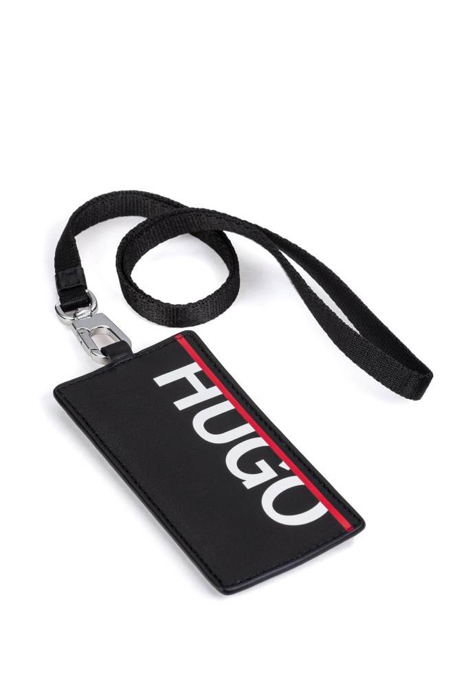 Hugo Boss Logo-print card holder Svarte | mZJvjIyA