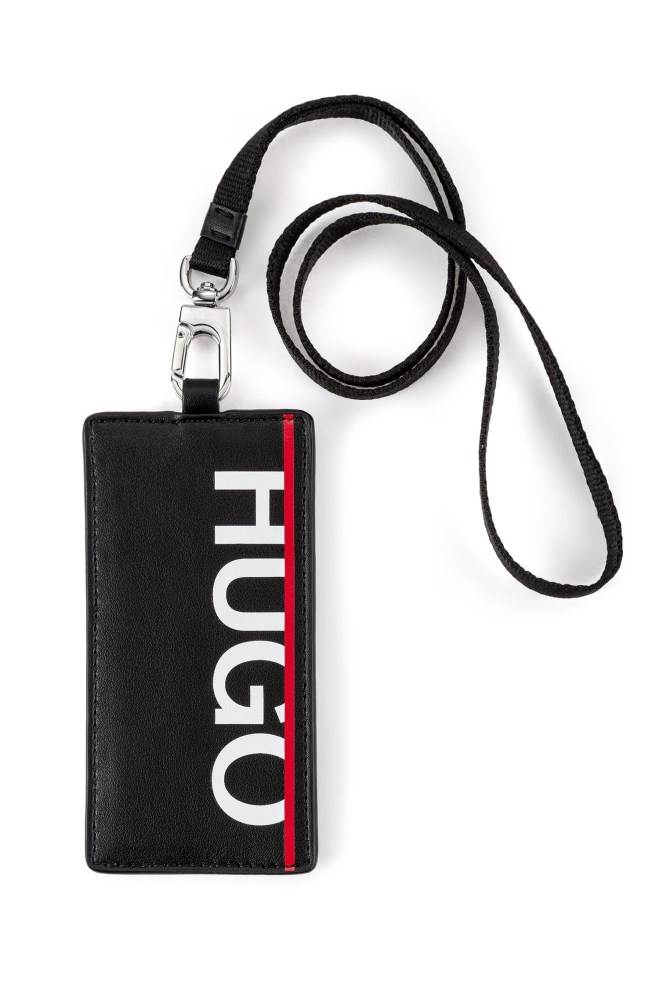 Hugo Boss Logo-print card holder Svarte | mZJvjIyA