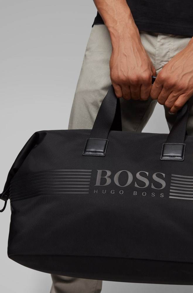 Hugo Boss Logo-print holdall Svarte | 3RvaV1BV