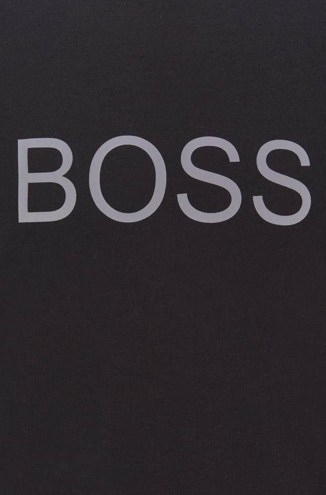 Hugo Boss Logo-print pyjama T-shirt Svarte | RdbHP04A