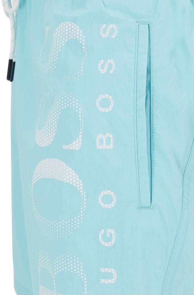 Hugo Boss Logo-print swim shorts Lyse Blå | nlVY2XW6