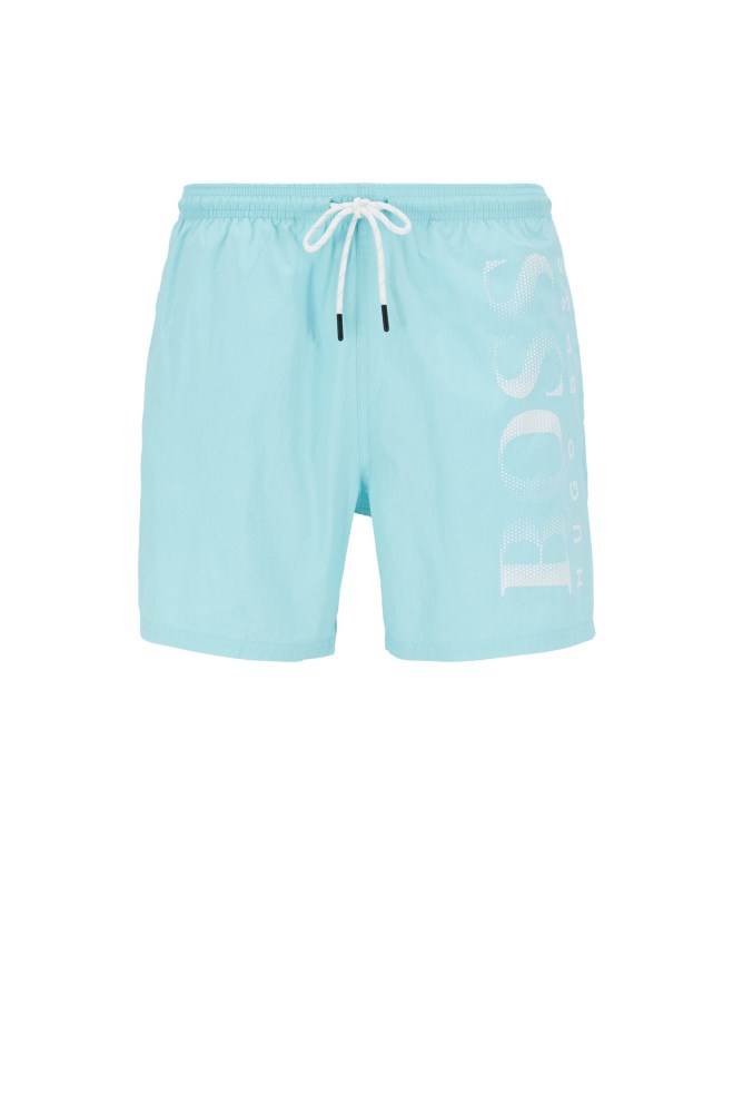 Hugo Boss Logo-print swim shorts Lyse Blå | nlVY2XW6