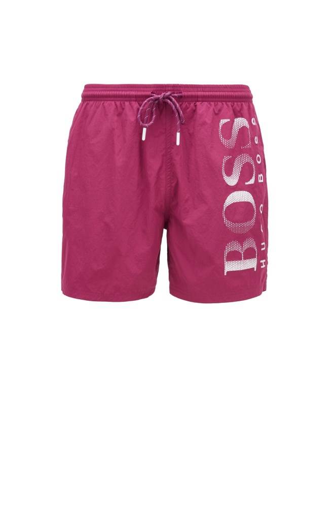 Hugo Boss Logo-print swim shorts Mørke Lilla | mkq0ZiHX