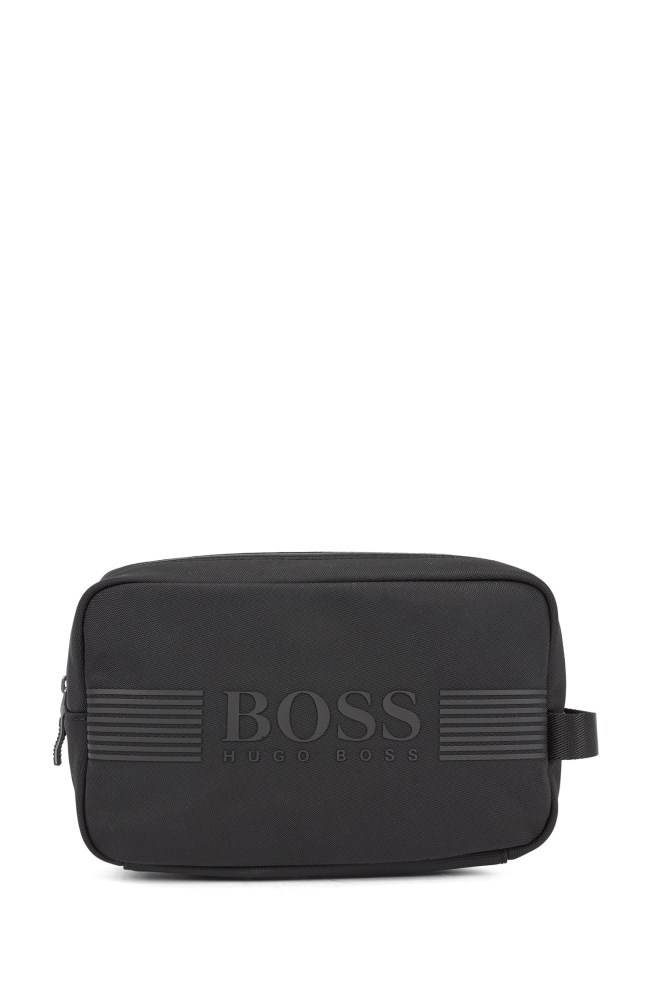 Hugo Boss Logo-print washbag Svarte | hkZ90ERp