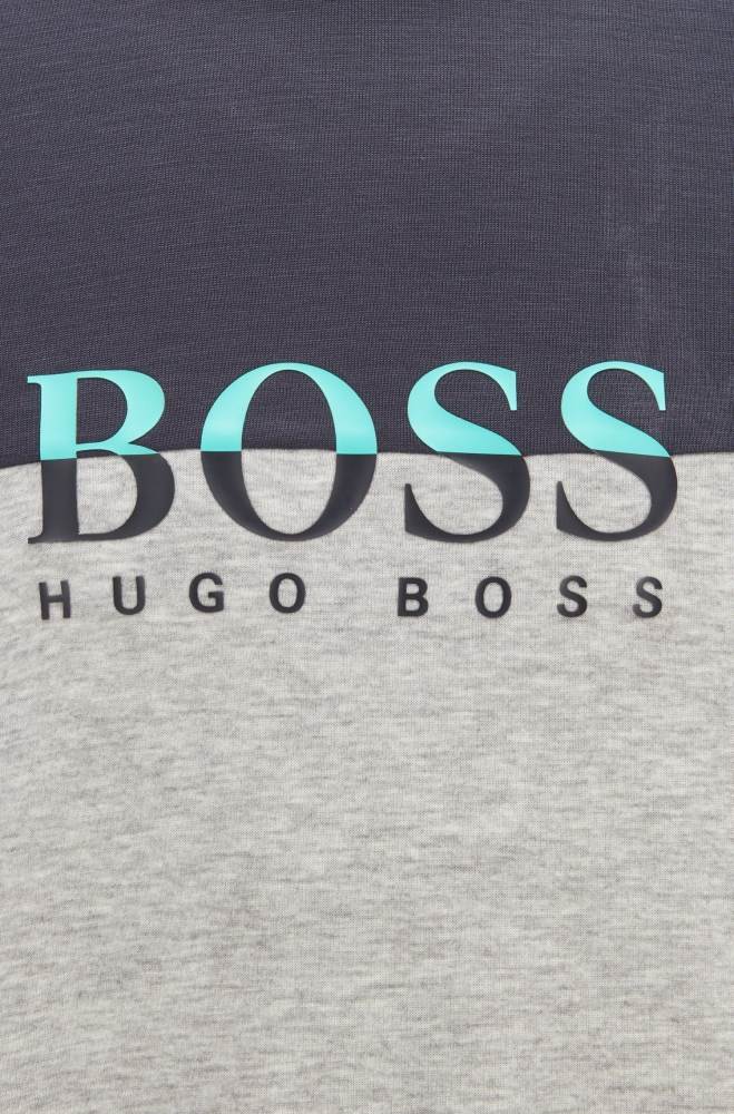 Hugo Boss Logo pyjama T-shirt Lyse Grå | OsadQrdJ