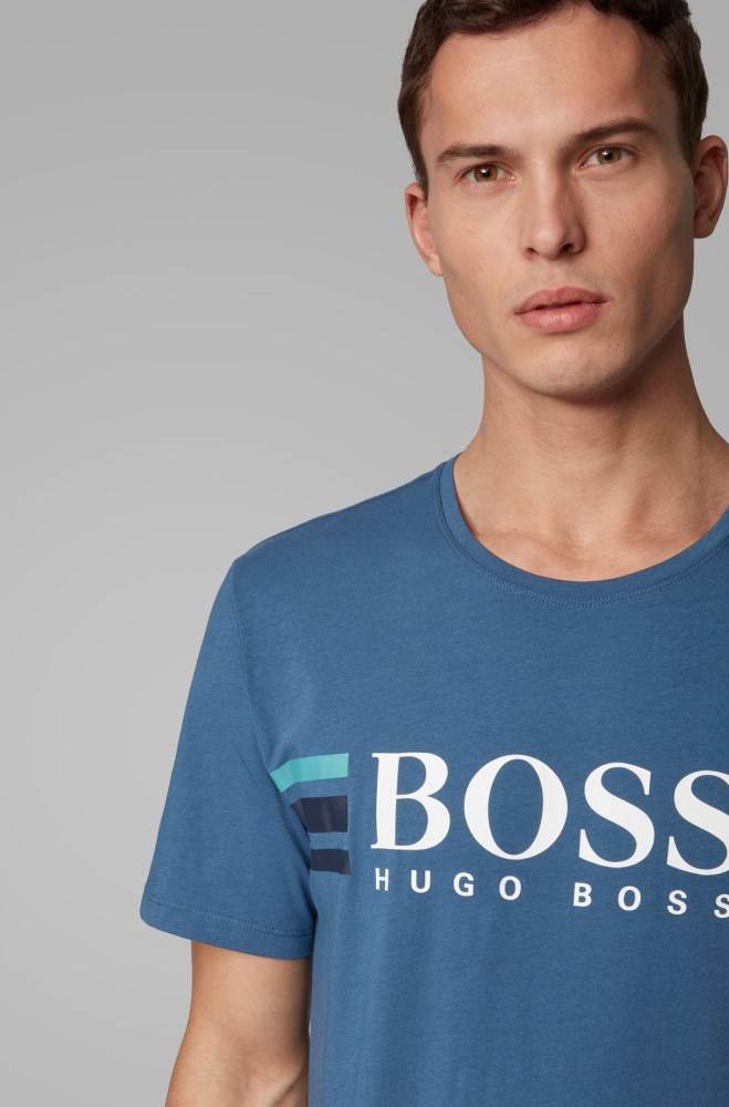 Hugo Boss Logo pyjama set Blå | 5ibDq70c