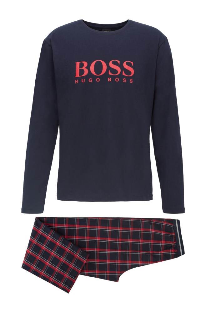 Hugo Boss Logo pyjama set Rød | NgmhLVKZ