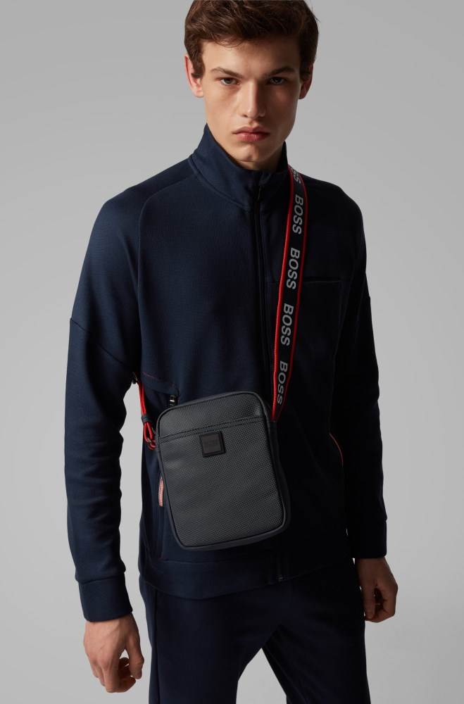 Hugo Boss Logo-strap reporter bag Mørke Blå | YnNoeKXz