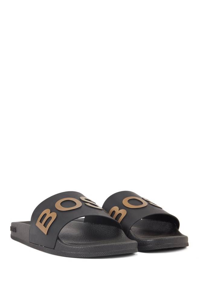 Hugo Boss Logo-strap slides Gull | AD6BPsGn