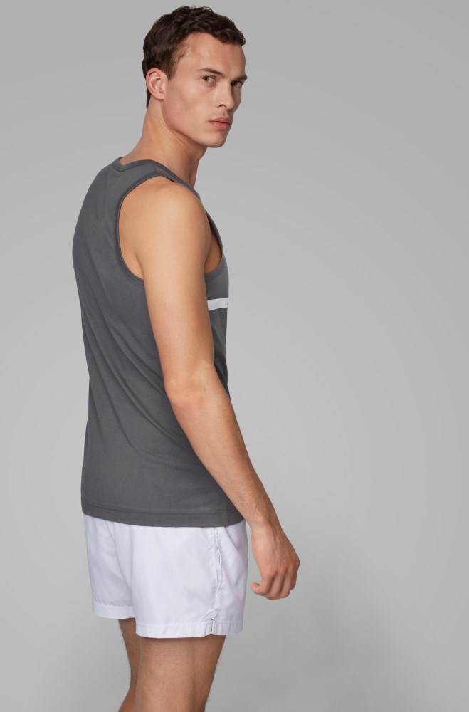 Hugo Boss Logo tank top Grå | NA5kFvKd