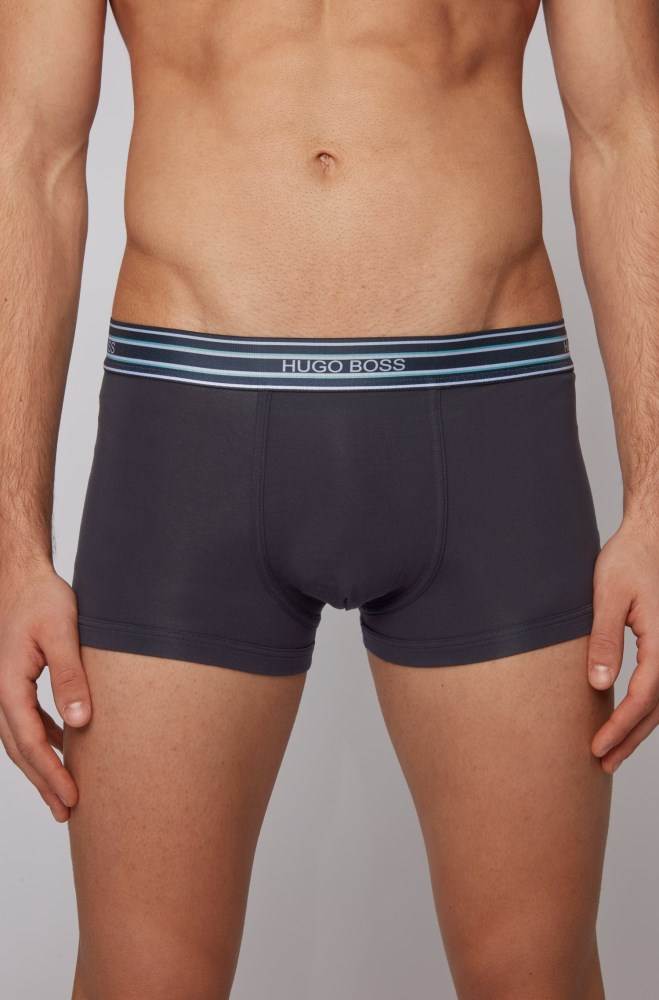 Hugo Boss Logo-waistband trunks Mørke Blå | 3jGiOFtH