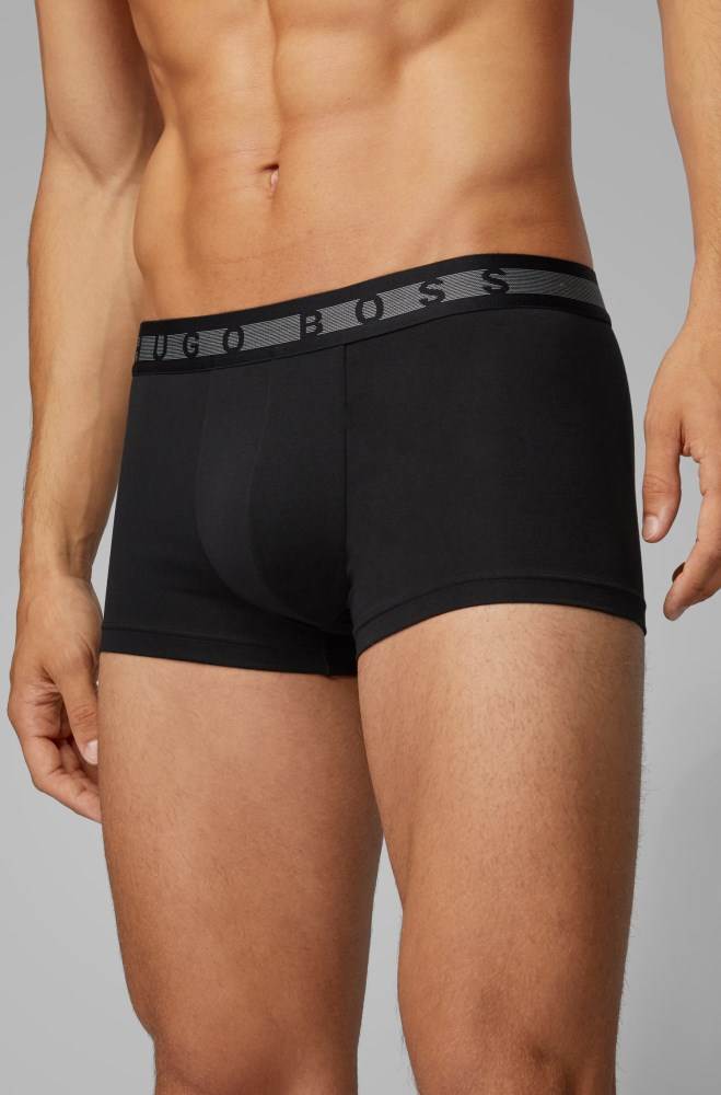 Hugo Boss Logo-waistband trunks Svarte | m8OEzZz9