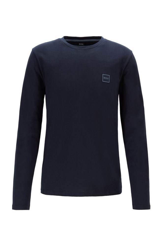 Hugo Boss Long-sleeved T-shirt Mørke Blå | eaeMxe4l