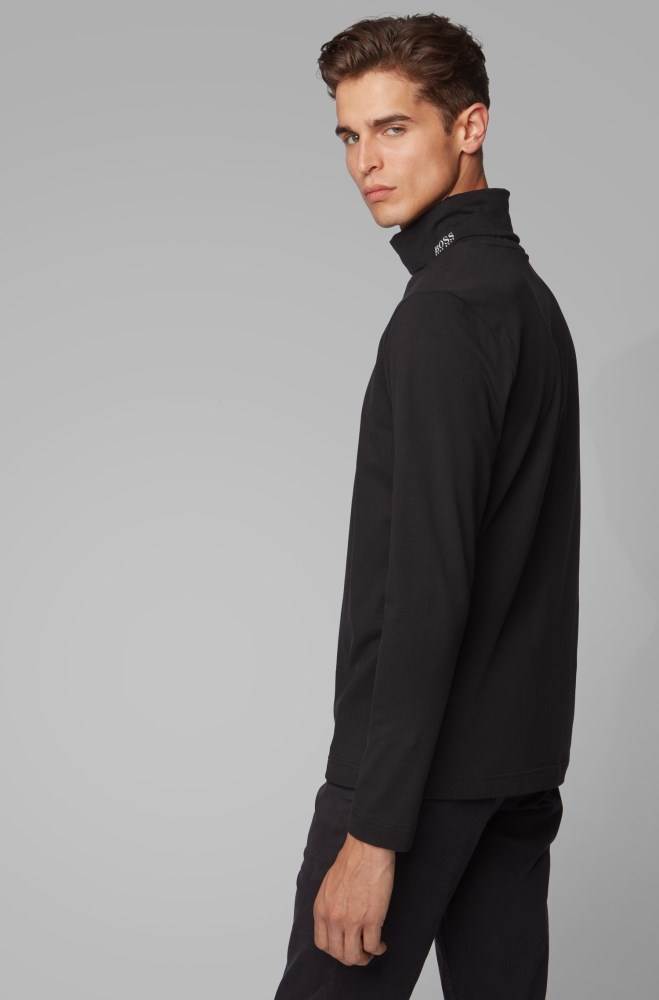 Hugo Boss Long-sleeved T-shirt Svarte | mkfecOox