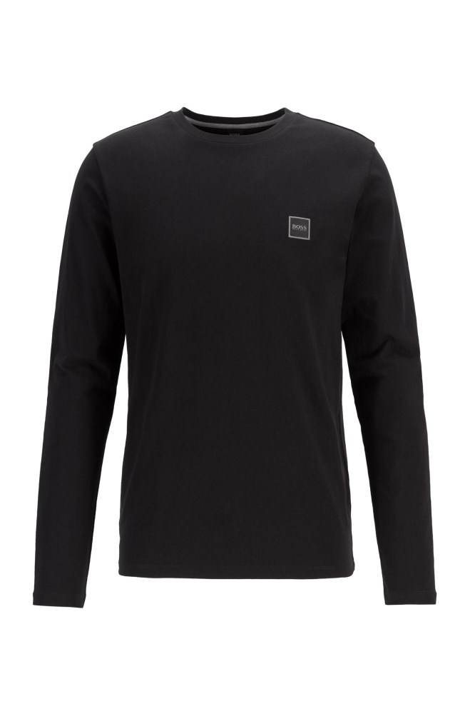 Hugo Boss Long-sleeved T-shirt Svarte | oAzd1gWQ