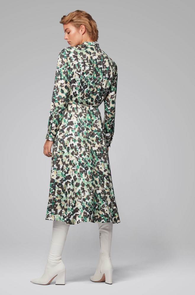 Hugo Boss Long-sleeved dress Patterned | UzT5dIR5