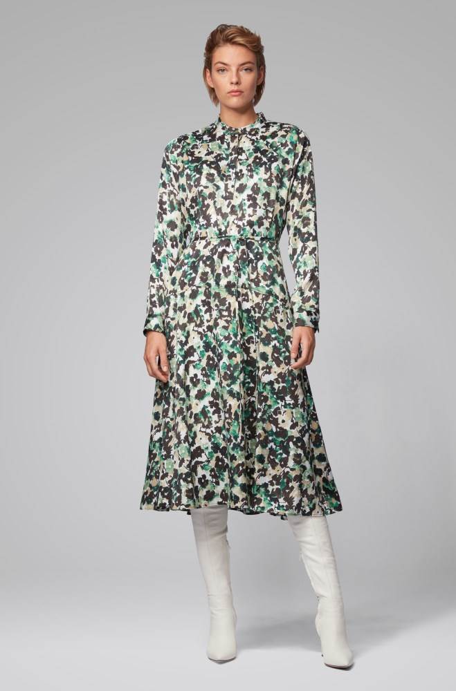 Hugo Boss Long-sleeved dress Patterned | UzT5dIR5