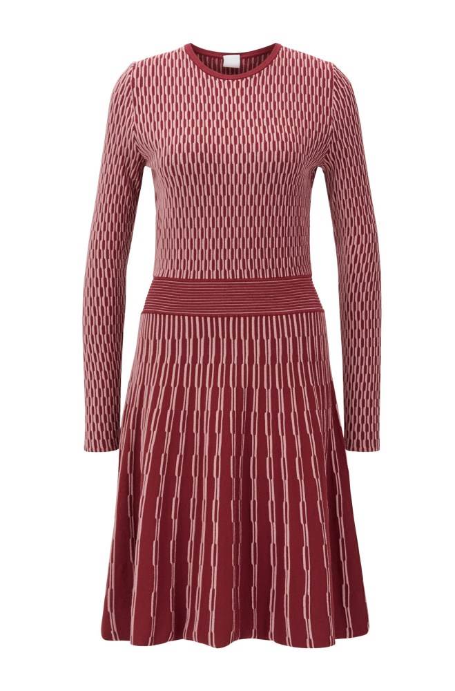 Hugo Boss Long-sleeved dress Rød | se8YUoSD