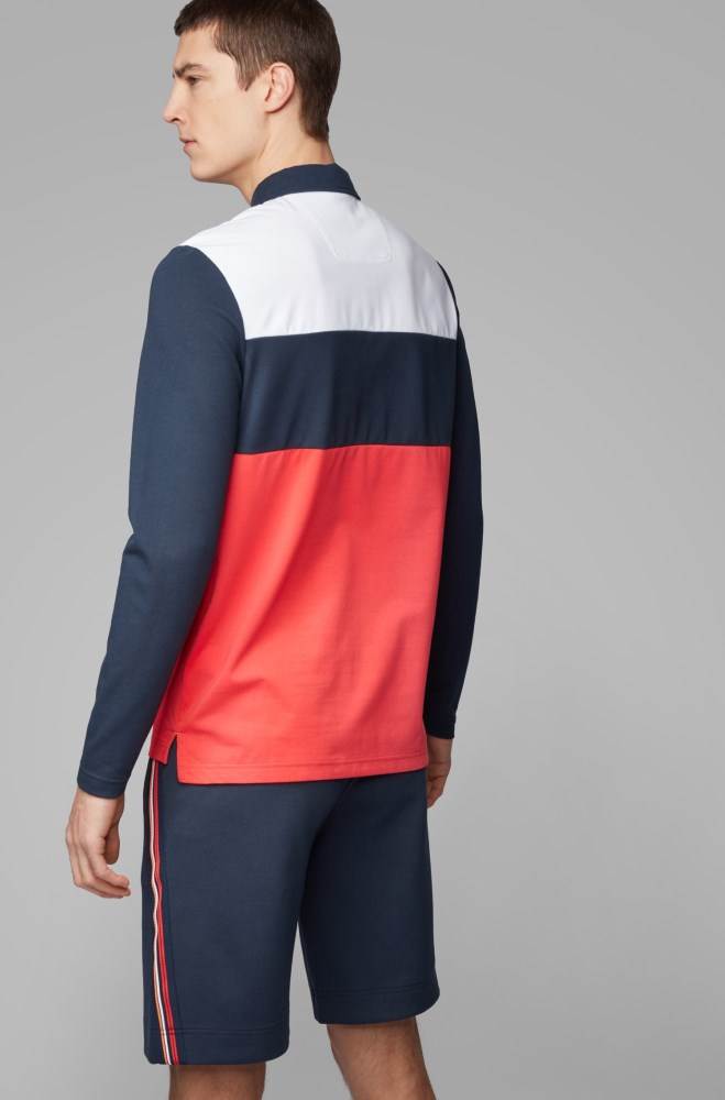 Hugo Boss Long-sleeved polo shirt Rød | bU4kmzwQ