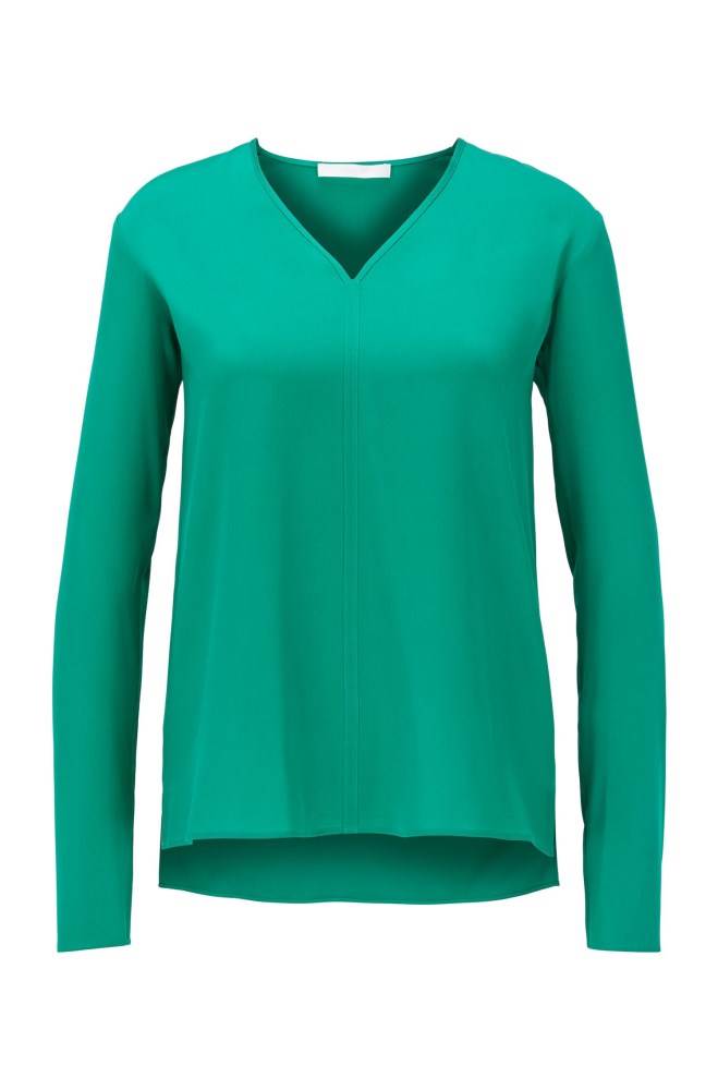 Hugo Boss Long-sleeved top Grønn | pqkJt1Nx