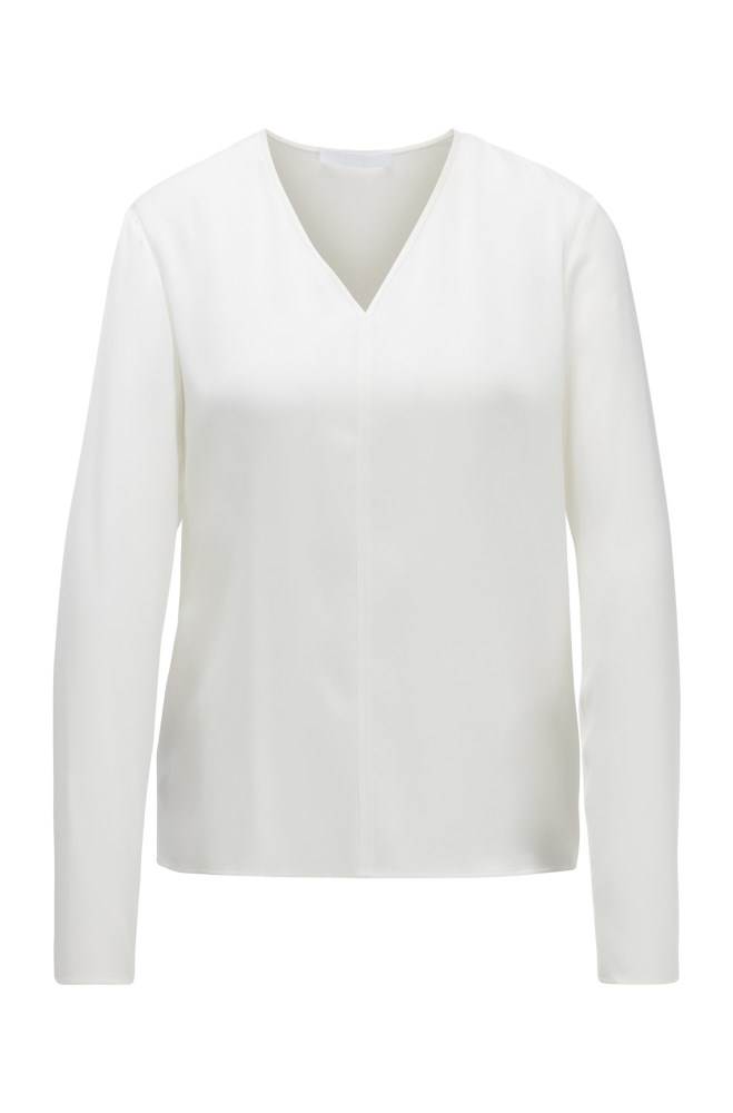 Hugo Boss Long-sleeved top Hvite | qgZYouLE