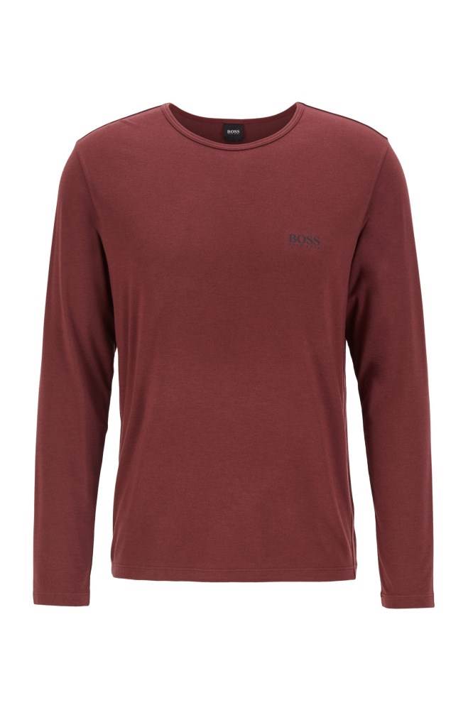 Hugo Boss Long-sleeved underwear T-shirt Mørke Rød | sqLPr3ip