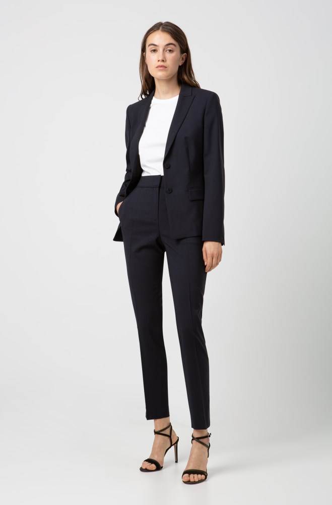 Hugo Boss Longer-length jacket Mørke Blå | FKaLLMmD