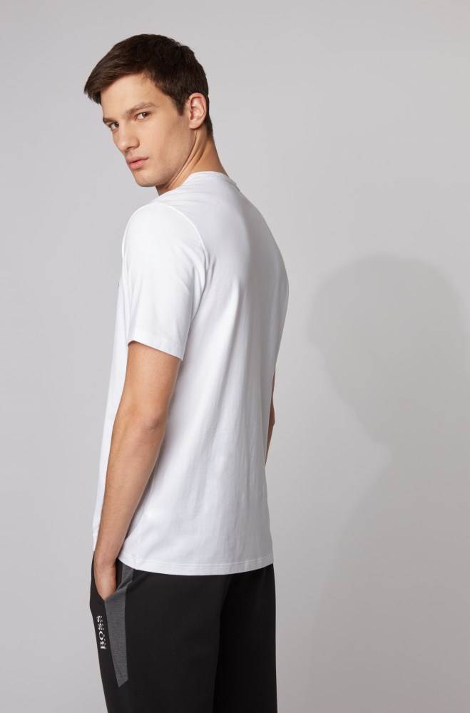 Hugo Boss Lounge T-shirt Hvite | Af9iHbOI