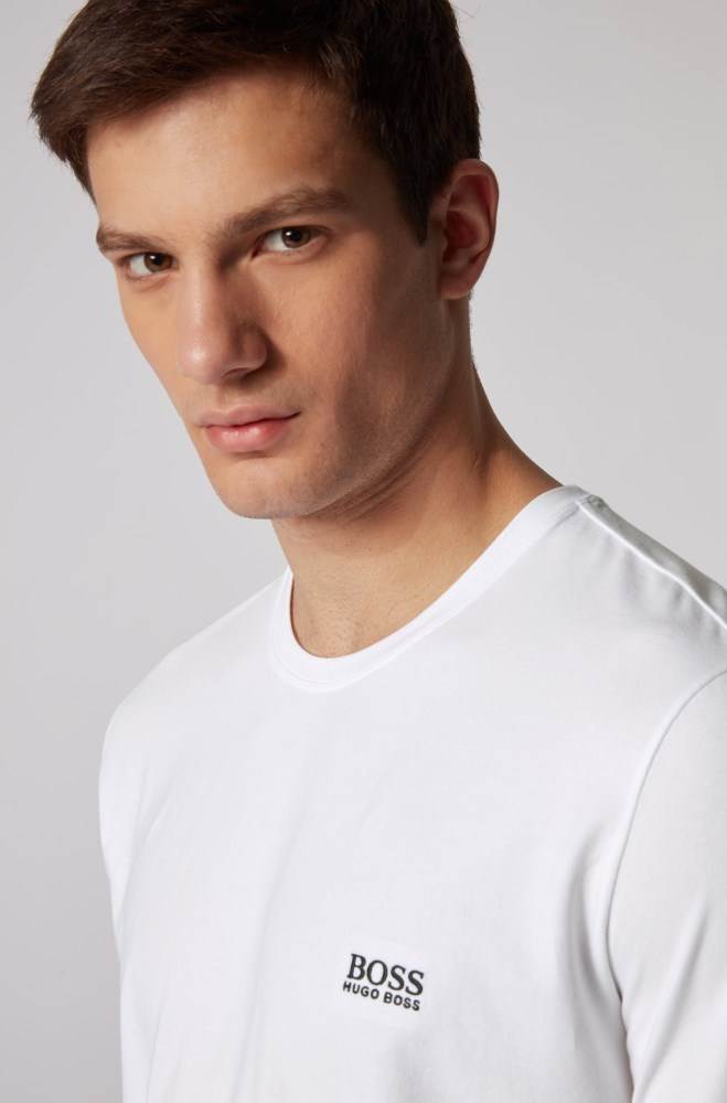 Hugo Boss Lounge T-shirt Hvite | Af9iHbOI