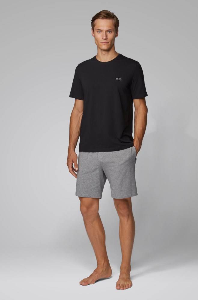 Hugo Boss Lounge T-shirt Svarte | QA2BDlBo