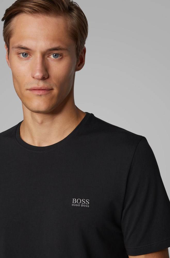 Hugo Boss Lounge T-shirt Svarte | QA2BDlBo