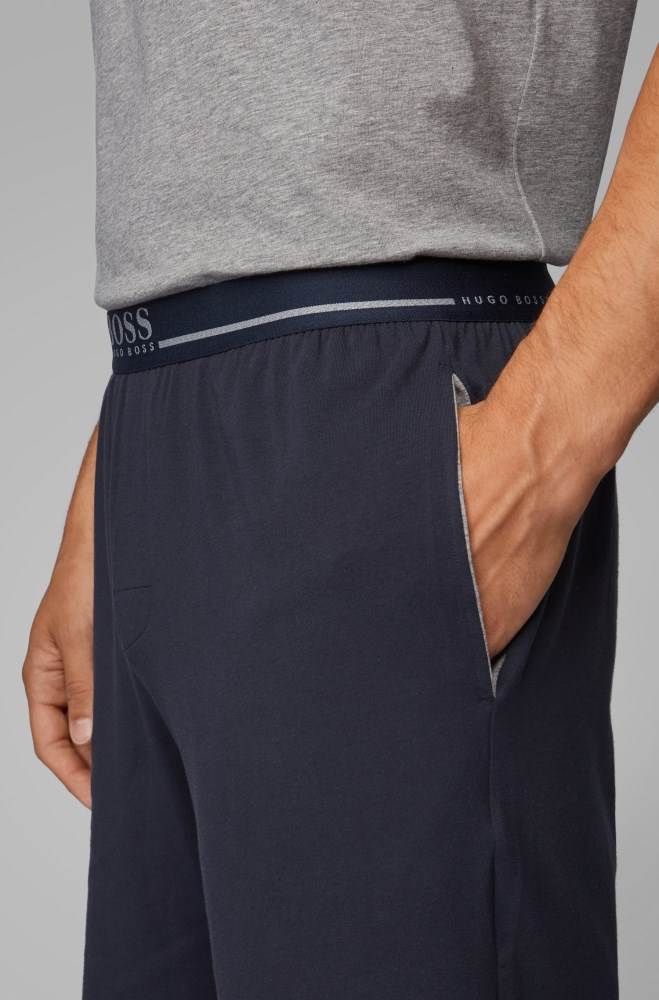 Hugo Boss Lounge shorts Mørke Blå | EWE85ayh