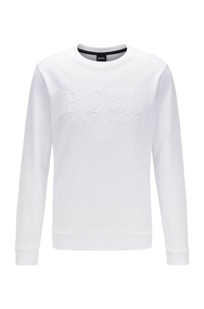 Hugo Boss Lounge sweatshirt Hvite | 8t87J4lu