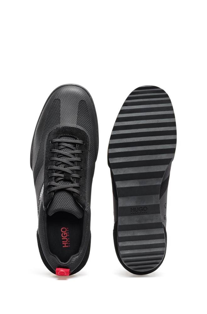 Hugo Boss Low-top lace-up trainers Svarte | di1MhDBU