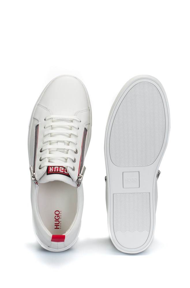 Hugo Boss Low-top leather trainers Hvite | eql3apWv