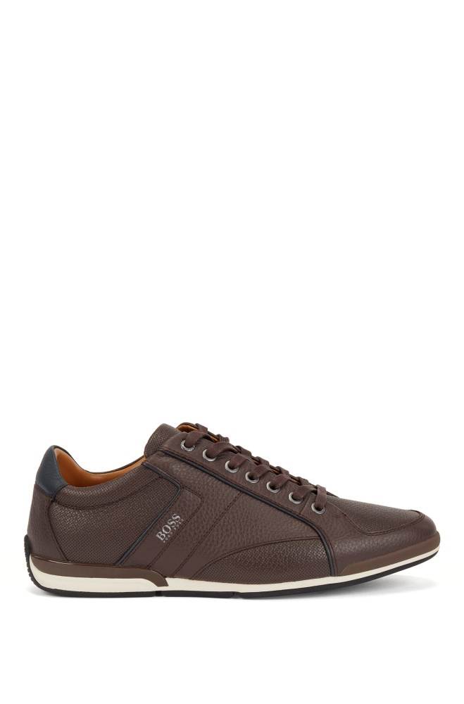 Hugo Boss Low-top trainers Mørke Brune | LQb3PC4K