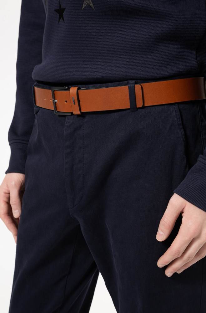 Hugo Boss Lær belt Brune | IZ0N7zeT