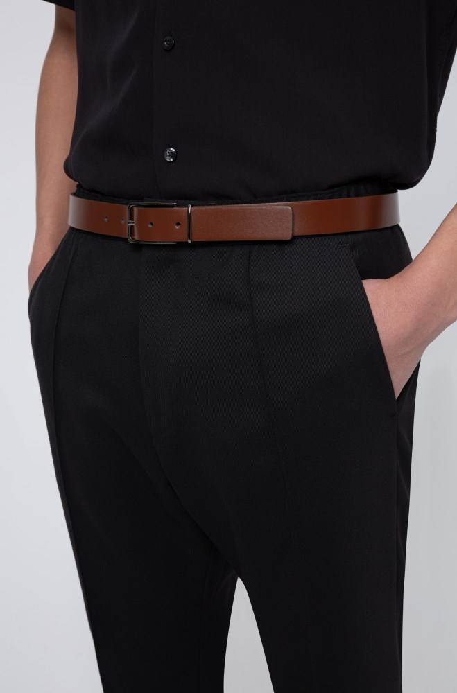 Hugo Boss Lær belt Brune | IZC4rD6D