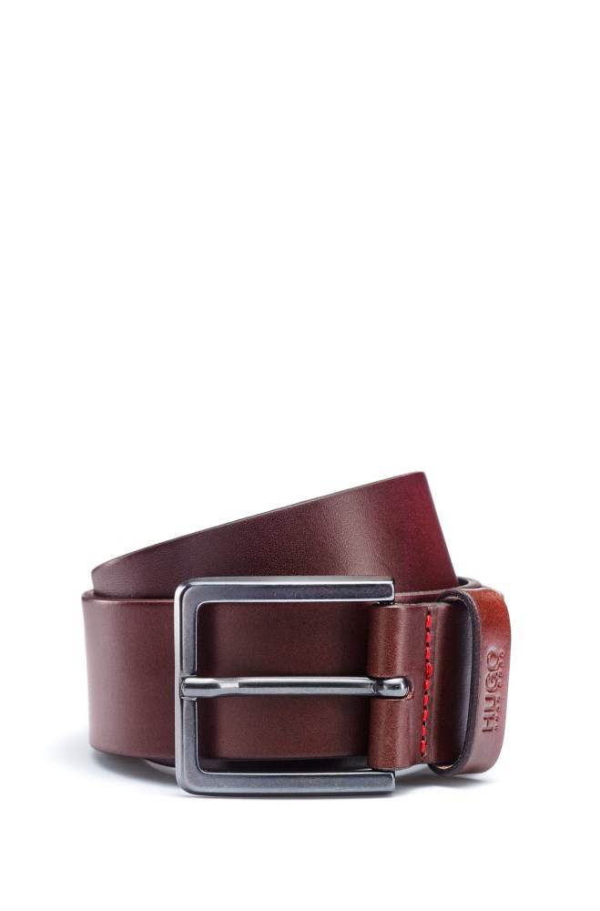 Hugo Boss Lær belt Mørke Brune | bEtDh84T