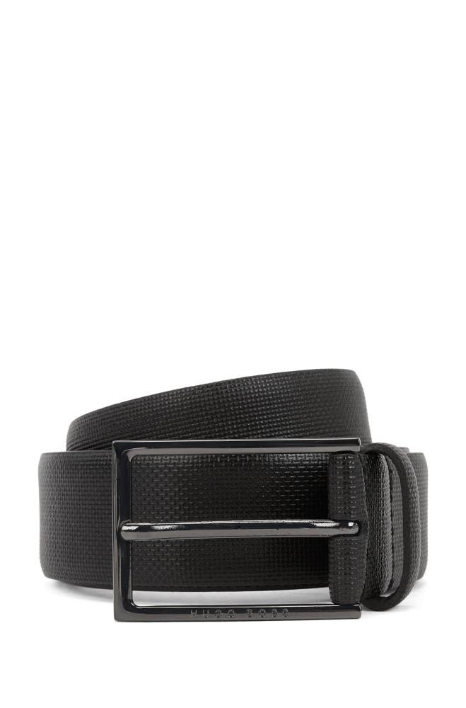 Hugo Boss Lær belt Svarte | K2pDGyci