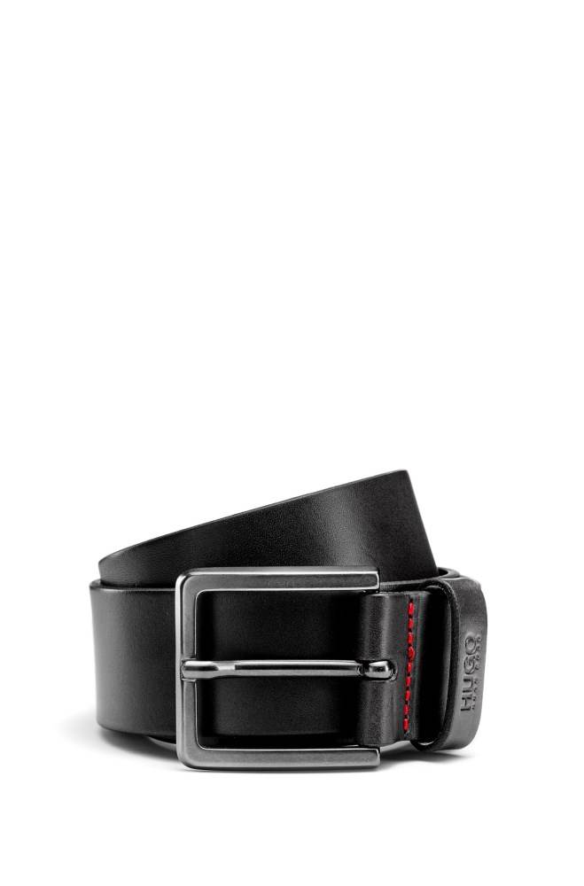 Hugo Boss Lær belt Svarte | ggkPmFBT